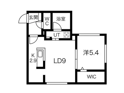 ブランシャールALAIN中の島(1LDK/2階)の間取り写真