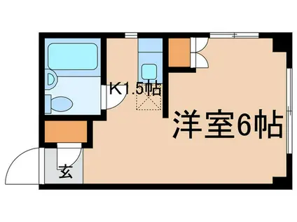 ハイツ大久保(ワンルーム/3階)の間取り写真