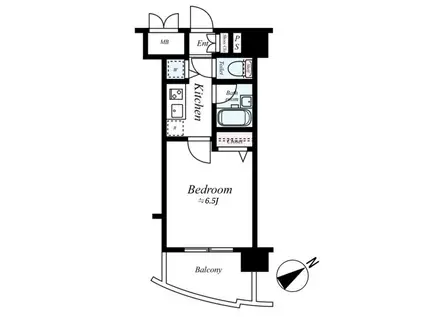 パレステュディオ芝浦(1K/10階)の間取り写真