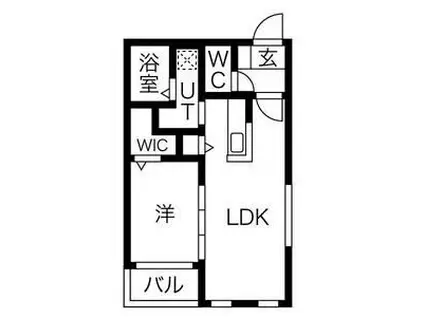 AVENIR43°(1LDK/3階)の間取り写真