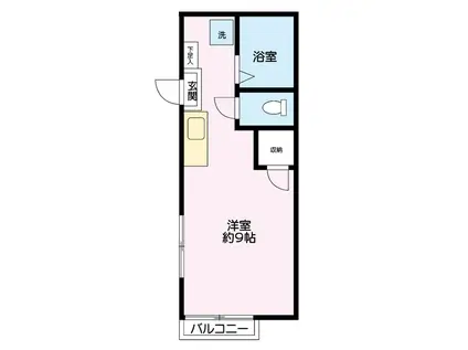 スズキハイム(ワンルーム/1階)の間取り写真