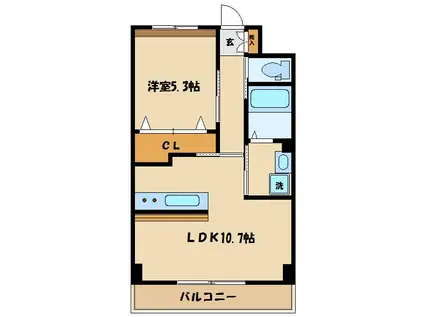 グランドパレス(1LDK/2階)の間取り写真