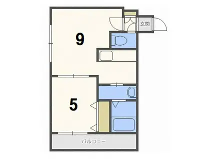 LE・ESTIII(1LDK/3階)の間取り写真