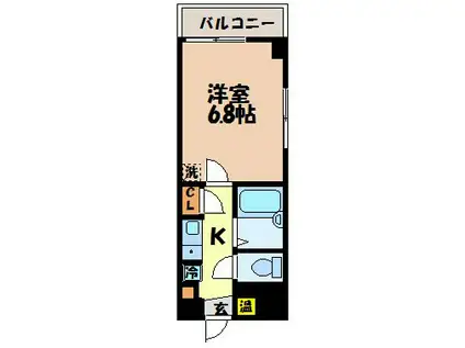 アディール・カネガエ(1K/5階)の間取り写真