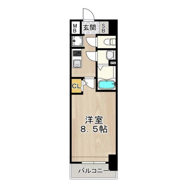 PHOENIX新大阪(1K/2階)の間取り写真