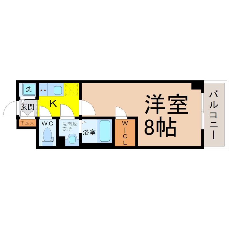 エスリード大須プレシア(1K/9階)の間取り写真