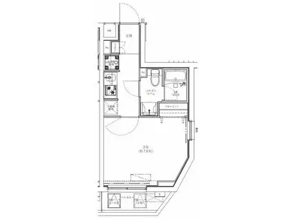 GENOVIA学芸大学(1K/3階)の間取り写真