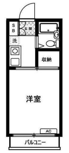 モンシャト高円寺(1K/4階)の間取り写真