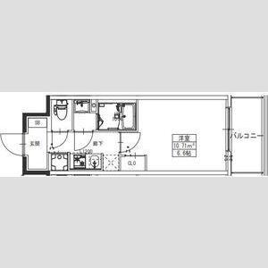 S-RESIDENCE堺湊駅前AZURE(1K/12階)の間取り写真