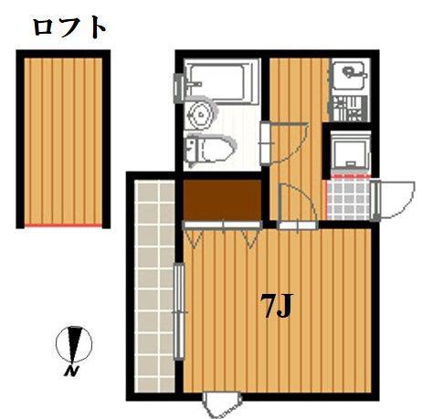 プラネット21(1K/1階)の間取り写真