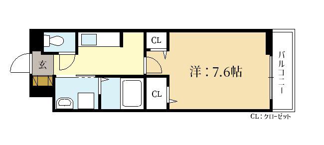 メゾン ド シュシュ(1K/2階)の間取り写真