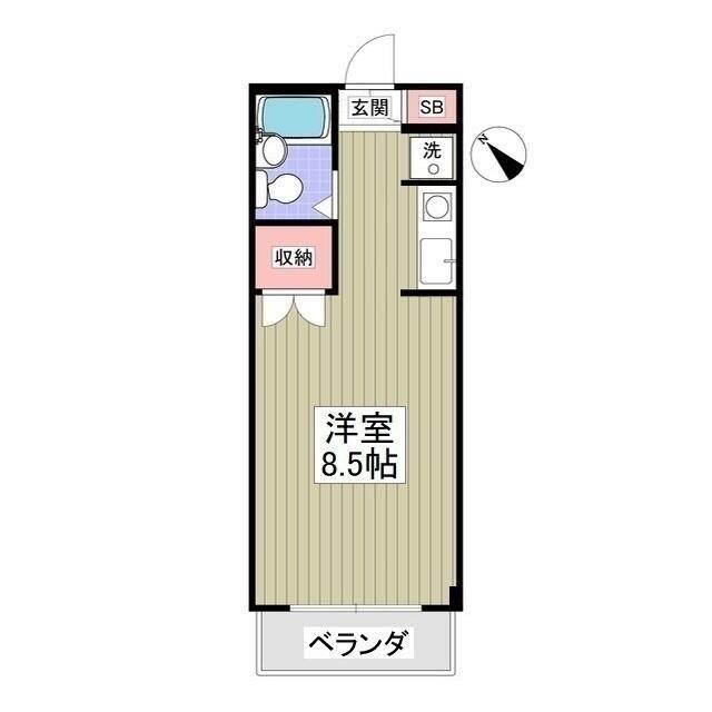 レーベンハウス大泉(ワンルーム/4階)の間取り写真