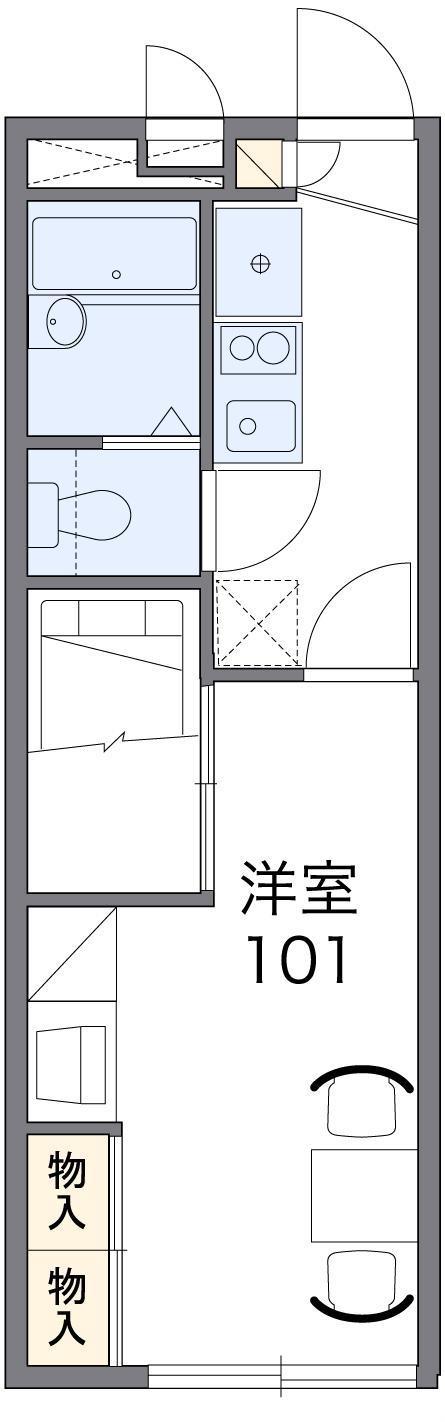 レオパレス松風舎(1K/1階)の間取り写真