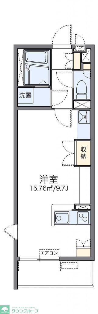 レオネクストモーントシャイン(ワンルーム/1階)の間取り写真