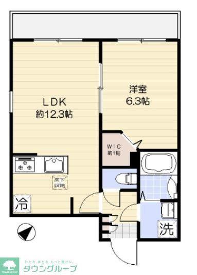 ATOUT COEUR IKEBUKURO(1LDK/1階)の間取り写真
