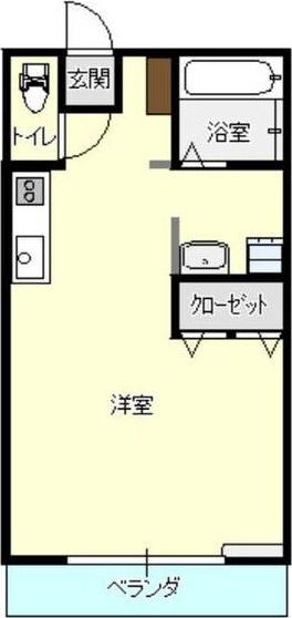 ナシャードアパート(ワンルーム/2階)の間取り写真