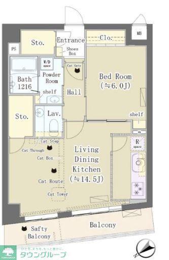 MAISON DE TAKAYA(1LDK/3階)の間取り写真