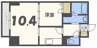 PRIME URBAN 大通東(1LDK/5階)の間取り写真