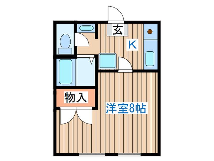 相澤アパ-ト(1K/3階)の間取り写真