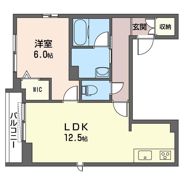FINEVIEW小岩(1LDK/2階)の間取り写真
