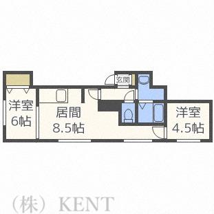 ミッキーハウス(2LDK/2階)の間取り写真