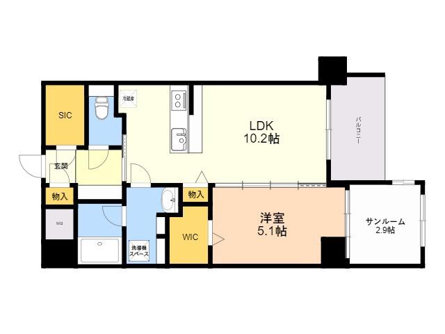マークステラ高取(1SLDK/3階)の間取り写真
