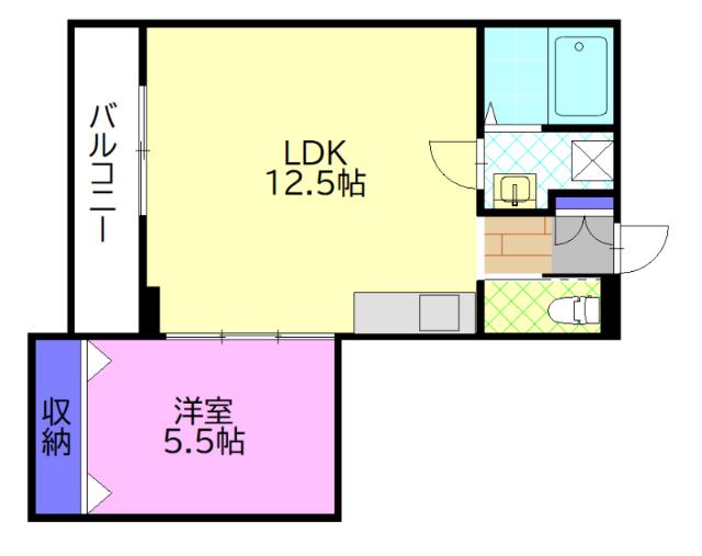 VILLA POIRE(1LDK/3階)の間取り写真