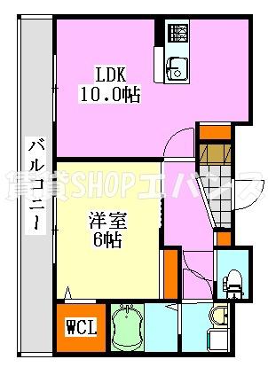 ファビュラス・オッツ(1LDK/1階)の間取り写真