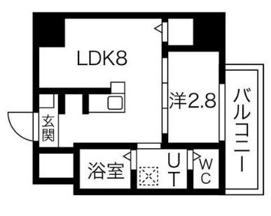 エヌエムキャトフヴァンユイット(1LDK/9階)の間取り写真