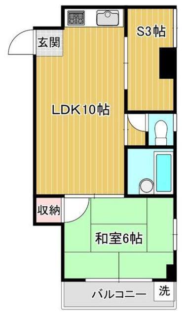 サニーハイツ和光(1SLDK/1階)の間取り写真