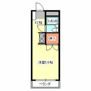 サンアベニュー東久留米(1K/1階)の間取り写真