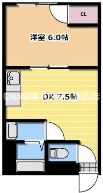 ANEXT萱島(1DK/1階)の間取り写真