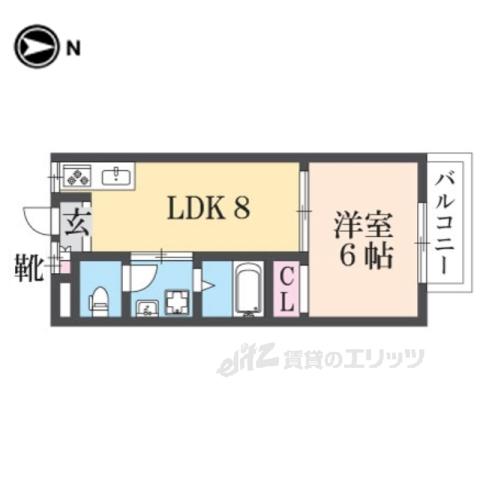 暁マンション(1LDK/2階)の間取り写真