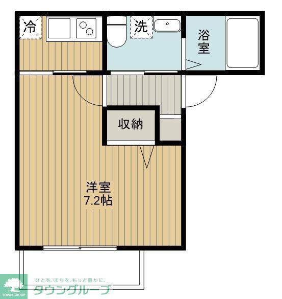 CASSOLO秋津(1K/2階)の間取り写真