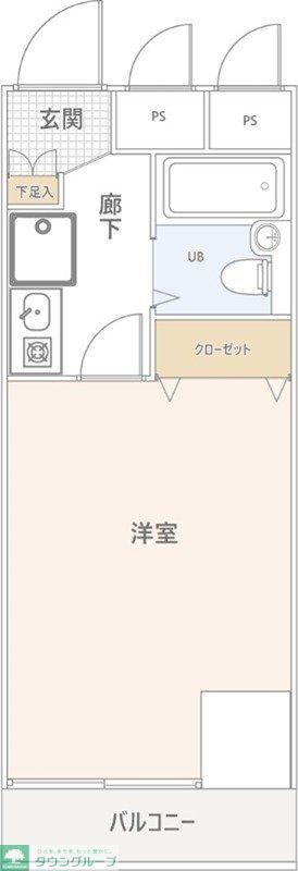 リベール国分寺(1K/5階)の間取り写真
