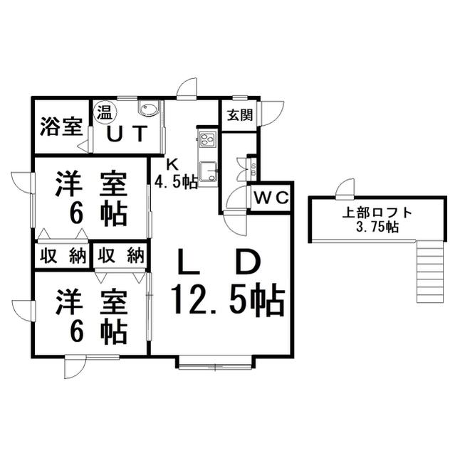 ビラ文苑B号館(2SLDK/2階)の間取り写真