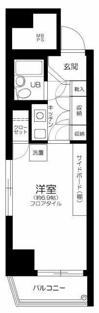 エンゼルイン大森(1K/9階)の間取り写真