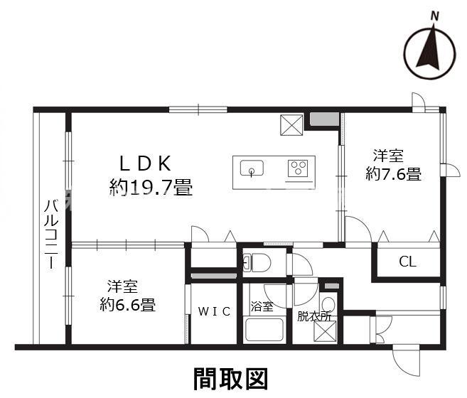 プレミールM(2LDK/2階)の間取り写真