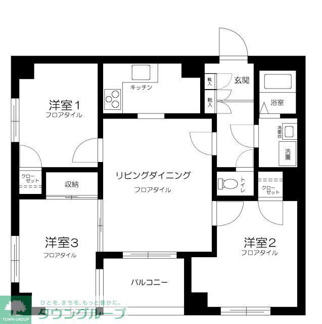 成加パラシオン(3LDK/4階)の間取り写真