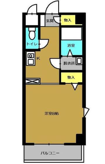 メゾン・アルカディア(1K/1階)の間取り写真