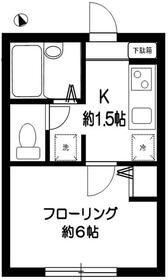 クオーレ・フジ(1K/3階)の間取り写真