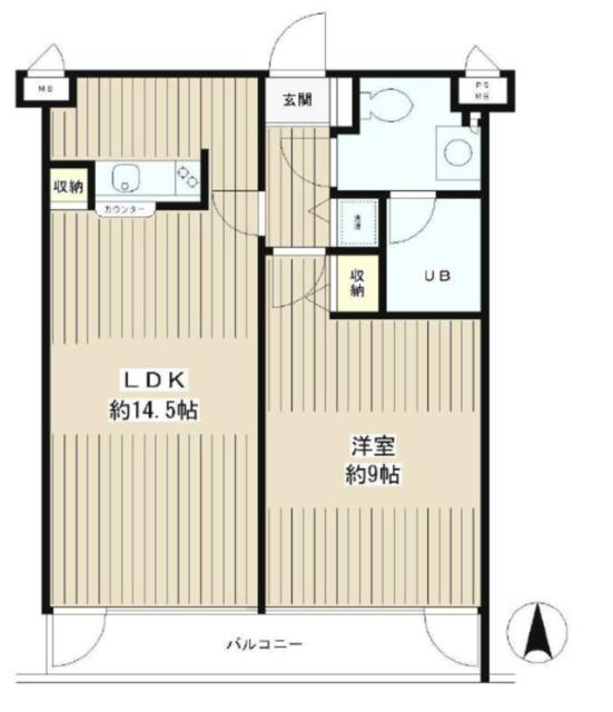 BELL南青山(1LDK/2階)の間取り写真