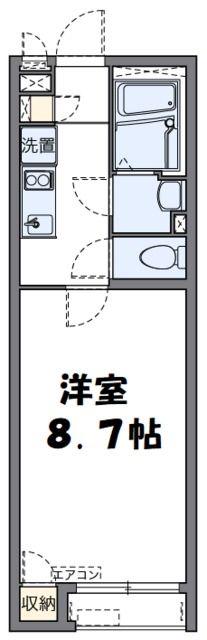 クレイノアヴァンセ座間(1K/2階)の間取り写真