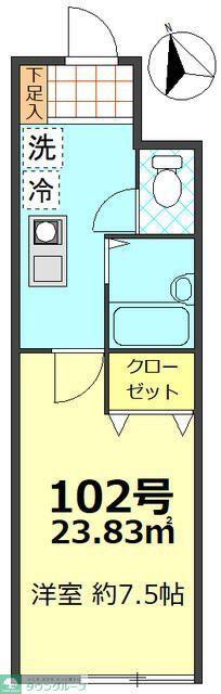 サンアーバン 野方(1K/1階)の間取り写真
