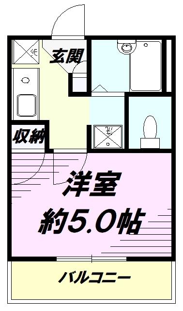 FRENCIA NOIE 八王子(1K/8階)の間取り写真