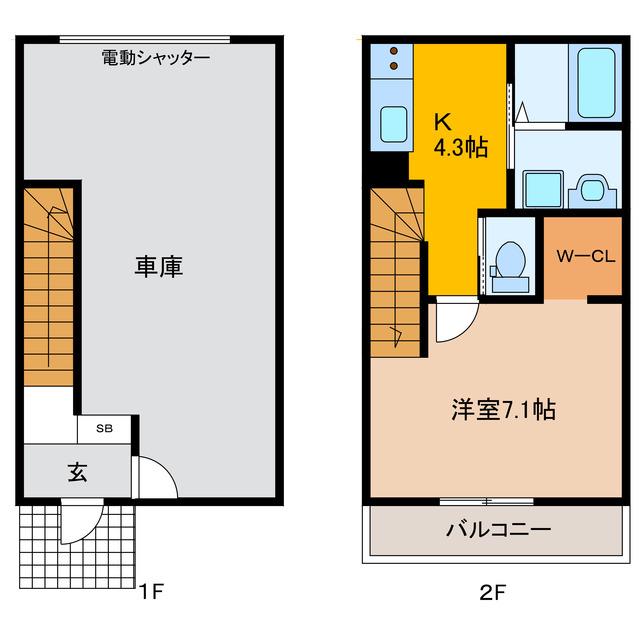 PHENOM NORITAKE(1K/1階)の間取り写真