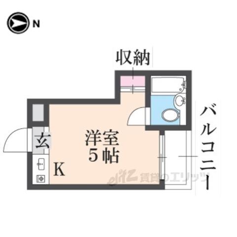 ストリートハウス(1K/4階)の間取り写真