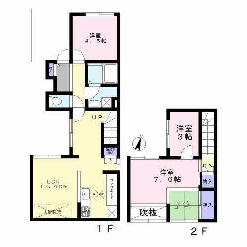 森田屋石亭 楓(3LDK/1階)の間取り写真