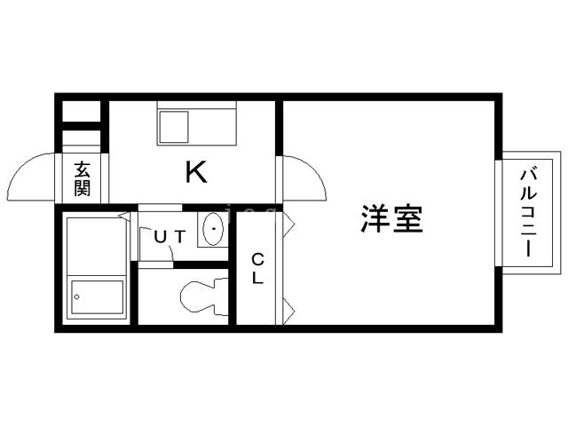 セジュールKIII(1K/2階)の間取り写真