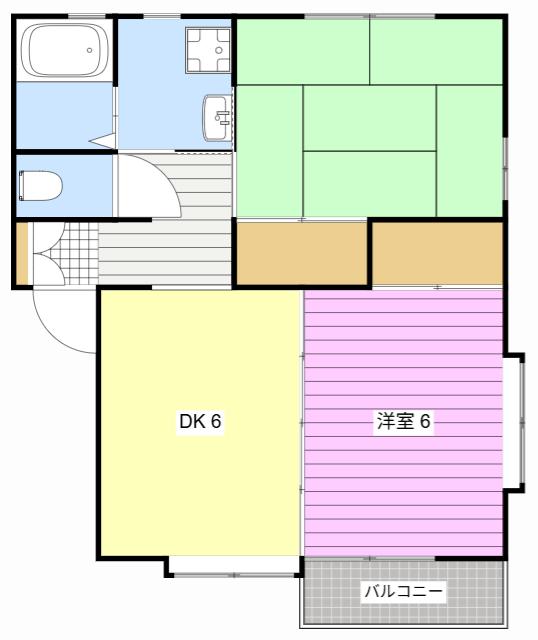 サンエリア(2DK/2階)の間取り写真
